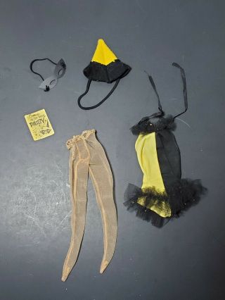 Vintage Barbie Masquerade 944 Costume,  Invitation,  Mask,  Nylon & Hat Set