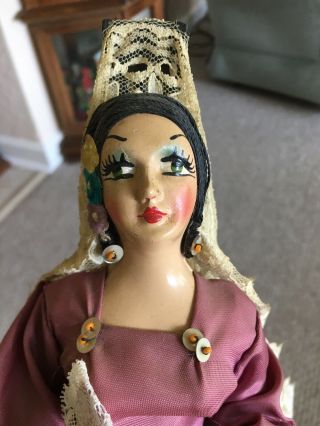 Vintage Munecos Carselle Mexican Senorita Doll 12 " Doll