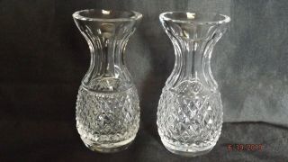 2 Waterford Crystal 4 " Violet Vases Bud Vase