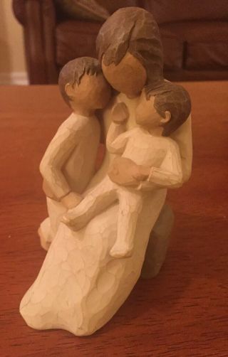Willow Tree Quietly Figurine Mother And Sons Children