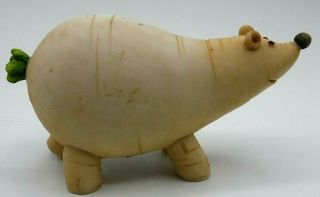 2004 Enesco Home Grown Radish Polar Bear Figurine 4 " 4002361