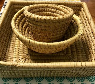 Charleston South Carolina Sweetgrass Basket Gullah Basket Handmade
