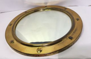 Brass Porthole Mirror Convex Round Classic Example Marine Maritime Vintage
