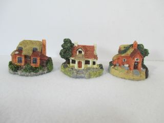 Miniature Cottages Fairy Garden Houses Resin Cuggly Wigglies Diorama Set of 6 2