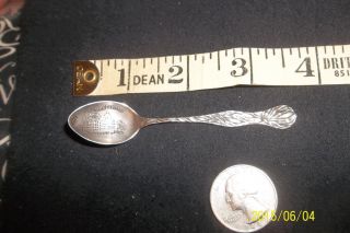 Sterling Silver Souvenir Spoon State Capital Indianapolis Indiana Corn Stalks B