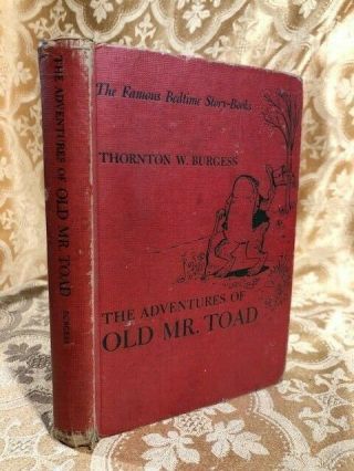 1944 The Adventures Of Old Mr Toad A Bedtime Story Book Illustrated Antique