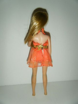Vintage Dawn Doll w/ Orange Glori Dress & Panties Topper Toys 4