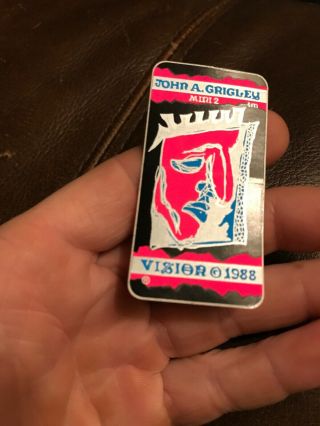 John Grigley Vision Mini2 Pink/slvr/blk/blu Vintage Sticker ‘88 Powell