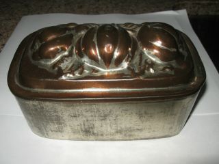 Vintage Antique Copper And Tin Jelly Dessert Mold