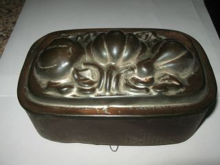 Vintage Antique Copper And Tin Jelly Dessert Mold 3