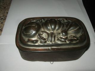 Vintage Antique Copper And Tin Jelly Dessert Mold 4