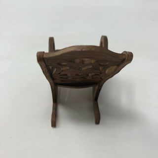 Miniature Wooden Rocking Chair for Dollhouse | Doll | Diorama | Fairy Garden 3