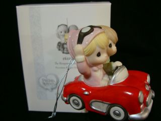 Precious Moments Ornament - Couple In Love Driving Car - The Honeymoon Never Ends