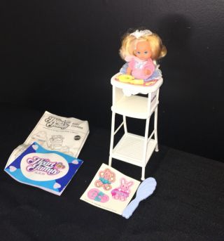 Vintage Heart Family Baby Doll Cousin Honey & High Chair 80 