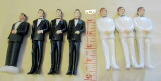 Vintage Plastic Wedding Party Cake Toppers Decorations ring bearer,  flower girl 2