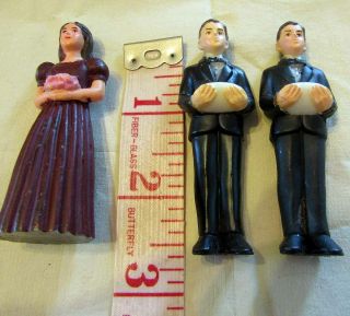 Vintage Plastic Wedding Party Cake Toppers Decorations ring bearer,  flower girl 4
