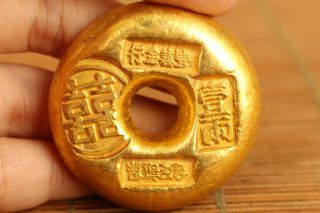 Lucky Old Brass Not Gold Coin Bar Collect Gift