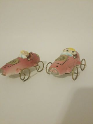 Parksmith Authentic Maseroti Rolling Racecar Salt And Pepper Shaker - Japan Pink