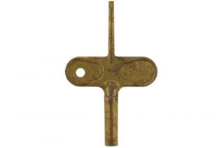 Antique Brass Clock Winding Key With 3mm Screwdriver 6 (3.  6mm)