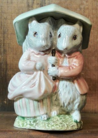 Beatrix Potter Figurine " Goody And Timmy Tiptoes " 1986 Beswick England