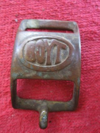 Vintage Antique Boyt Brass Strap / Belt Buckle