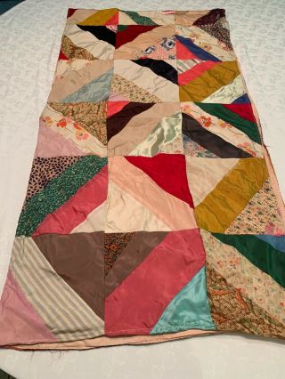 Gorgeous Antique Quilt Throw To Go At End Of Bed 86” By 20.  5”