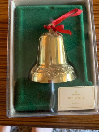 Hallmark Christmas Ornament Brass Bell 1982 Mib
