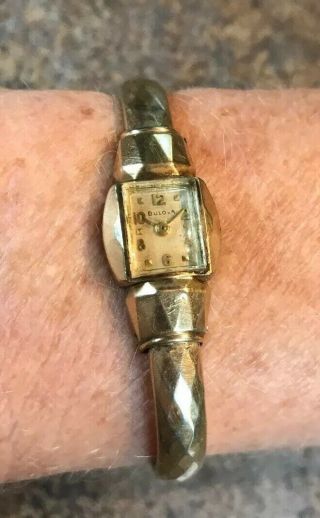 Vintage Bulova 10k Gold Filled Ladies Watch Parts Repair