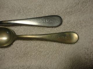 2 Collectible U.  S.  Marine Corps Spoons 1 - Made By Lashar 1 - Seico