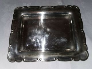 Fine quality antique silver plated calling card tray 3