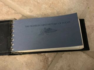 Reference Binder Cards For The Franklin History of Flight Silver Medal Set 2