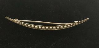 Vintage Antique Sterling Silver Victorian Art Deco Bar Pins Marcasite Faux Pearl 3