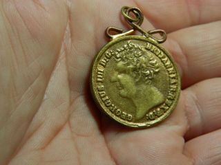 Un researched Vintage bronze pendant George & Dragon ? metal detecting detector 2