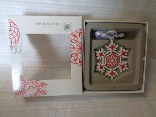 Wedgwood Snowflake Red Jasperware Ornament