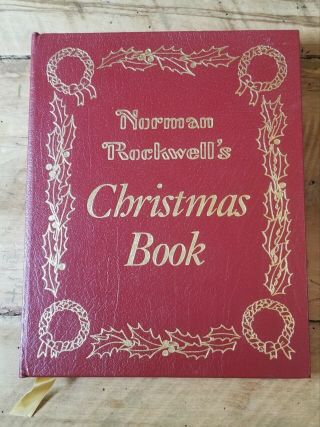 Norman Rockwell Christmas Book: Leatherbound By Easton Press 1977 Art Americana