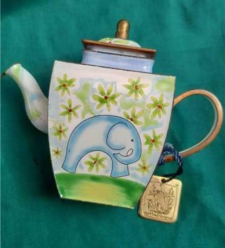 Charlotte Di Vita Trade,  Aid Enamel Teapot No.  352 Elephant Design