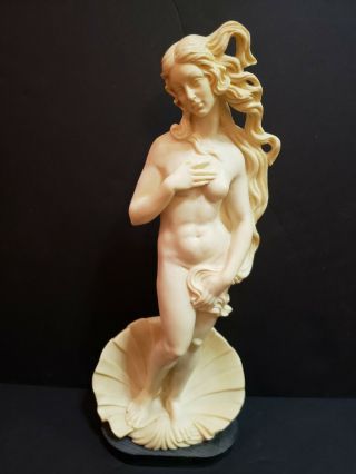 Vintage A.  Santini Statue/sculpture " The Birth Of Venus " Made In Italy By Norlean