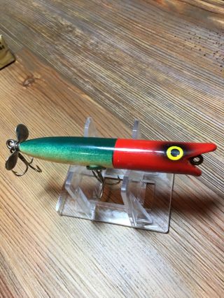 Vintage Fishing Lure Wood’s Manufacturing Poppa Doodle Tough Old Color W/Box 4