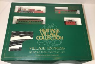 Dept 56 " Heritage Village Express Ho Scale Train & Track Set " Orig Box