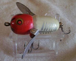 Vintage Heddon Tiny Crazy Crawler Lure 5/13/19pots Red Head 3 Eye Color