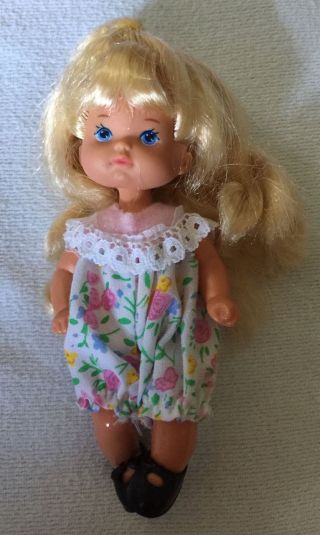 Mattel Barbie Heart Family Baby Toddler Girl Doll 1976 Blonde With Outfit