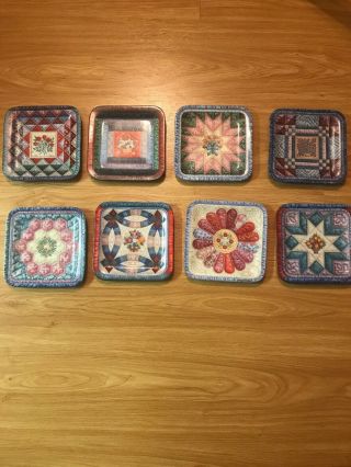 Cherished Traditions 8 Quilt Collector Plates Bradford Exchange Mary Ann Lasher