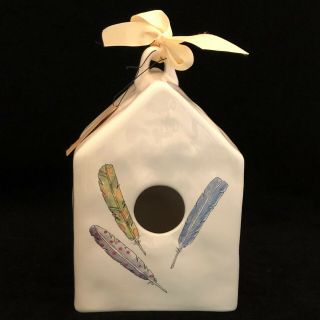 Rae Dunn 2017 Feather Bird House Decorative Collectibles Feeders With Tags