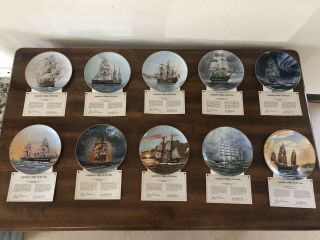 Legendary Ships Of The Seas Royal Cornwall Plates Complete D’estrehan