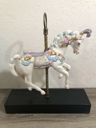 Cybis Porcelain Carousel Horse Figurine - Limited Edition Sugar Plum