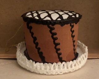 Euc Gladys Boalt Chocolate Cake With Icing On Plate Ornament (2009)