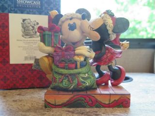 Jim Shore Walt Disney Mickey And Minnie Mouse A Christmas Kiss