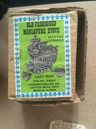 Vintage Chadwick Miller Miniature Old Fashioned Miniature Stove 1979 4