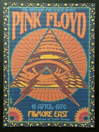 Blotter Art - Vintage Week - Pink Floyd Concert Poster Pyramid - 600 Squares