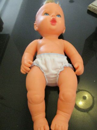 Vintage Toy Biz Doll Gerber 15 " Baby Cutie Pie With Bright Blue Eyes